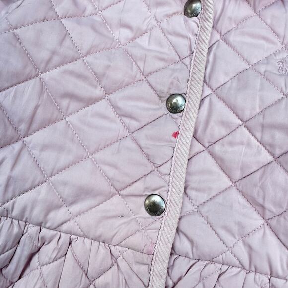 Ralph Lauren Quilted Kids Girls Size 6 Corduroy Trim Jacket Light Pink - Picture 5 of 10